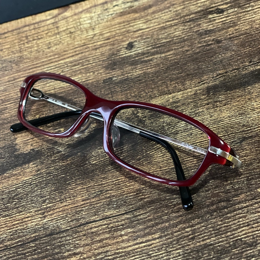 Cartier Red Composite Platinum Eyeglasses